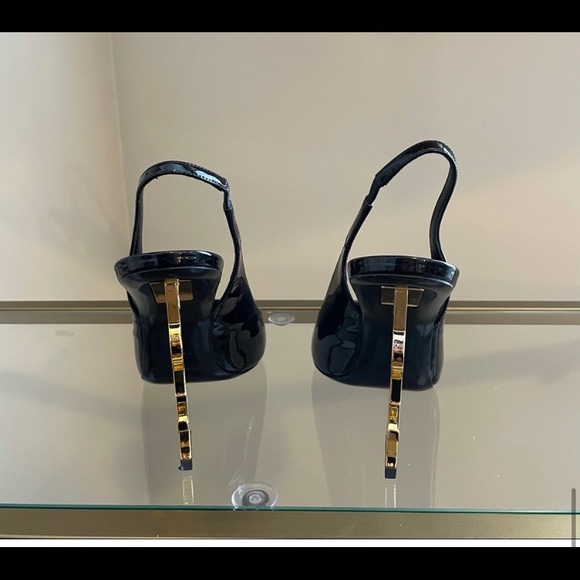 COPY - YSL NERO BLACK OPYUM SLINGBACKS - Picture 4 of 7